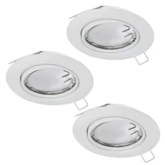   EGLO 94406 PENETO, beltéri süllyesztett lámpa, GU10 foglalattal, MAX 3X5W teljesítménnyel, fehér / acél lámpatest, IP20, kapcsoló nélkül