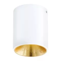   EGLO 94503 POLASSO, beltéri LED-es mennyezeti lámpa, LED foglalattal, MAX 1X3,3W teljesítménnyel, 340lm, 3000 K, fehér, arany / alumínium, műanyag lámpatest, IP20, cserélhető LED, kapcsoló nélkül