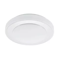   EGLO 95282 LED CARPI, beltéri IP44-es LED-es fali-mennyezeti lámpa, LED foglalattal, MAX 11W teljesítménnyel, 950lm, 3000 K, fehér, króm / acél lámpatest, fehér / műanyag búrával, cserélhető LED, kapcsoló nélkül