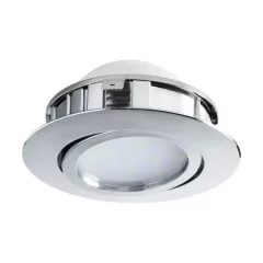   EGLO 95855 PINEDA, beltéri LED-es süllyesztett lámpa, LED foglalattal, MAX 1X6W teljesítménnyel, 500lm, 3000 K, króm / műanyag lámpatest, IP20, cserélhető LED, kapcsoló nélkül