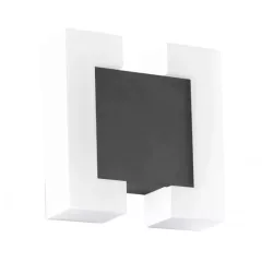   EGLO 95988 SITIA, kültéri, IP44-es fali lámpa, LED-es foglalattal, MAX 2X4,8W teljesítménnyel, 1100 lm, 3000 K, antracit / horganyzott acél lámpatest, kapcsoló nélküli, fehér / műanyag búrával, cserélhető LED