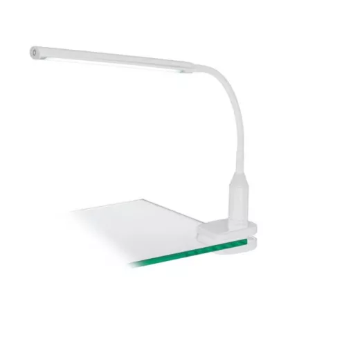 EGLO 96434 LAROA, beltéri LED-es csiptetős lámpa, LED foglalattal, MAX 4,5W teljesítménnyel, 550lm, 4000 K, fehér / műanyag lámpatest, IP20, színhőmérséklet szabályzás 4 lépésben, LED nem cserélhető, dimmelős érintőkapcsolóval