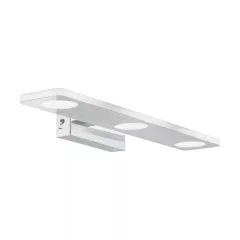   EGLO 96937 CABUS, beltéri IP44-es LED-es fali lámpa, LED foglalattal, MAX 3X4,5W teljesítménnyel, 1260lm, 3000 K, króm / acél lámpatest, szatinált / műanyag búrával, LED nem cserélhető, kapcsoló nélkül