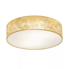   EGLO 97641 VISERBELLA, beltéri mennyezeti lámpa, E27 foglalattal, MAX 1X60W teljesítménnyel, pezsgőszínű / acél lámpatest, IP20, arany / textil búrával, kapcsoló nélkül