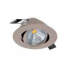   EGLO 98307 SALICETO, beltéri LED-es süllyesztett lámpa, LED foglalattal, MAX 6W teljesítménnyel, 450lm, 4000 K, matt nikkel / alumínium lámpatest, IP20, LED nem cserélhető, kapcsoló nélkül