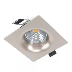   EGLO 98474 SALICETO, beltéri LED-es süllyesztett lámpa, LED foglalattal, MAX 6W teljesítménnyel, 450lm, 4000 K, matt nikkel / alumínium lámpatest, IP20, áttetsző / üveg búrával, LED nem cserélhető, kapcsoló nélkül