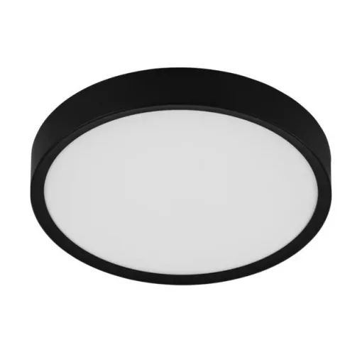 EGLO 98603 MUSURITA, beltéri LED-es mennyezeti lámpa, LED foglalattal, MAX 16,8W teljesítménnyel, 2000lm, 3000 K, fekete / műanyag, acél lámpatest, IP20, fehér / műanyag búrával, LED nem cserélhető, kapcsoló nélkül