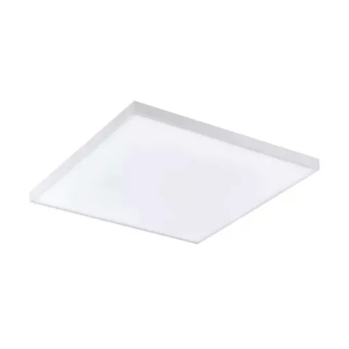 EGLO 98901 TURCONA, beltéri LED-es mennyezeti lámpa, LED foglalattal, MAX 11W teljesítménnyel, 1400lm, 4000 K, fehér / acél lámpatest, IP20, szatinált / műanyag búrával, LED nem cserélhető, kapcsoló nélkül