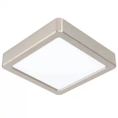   EGLO 99239 FUEVA 5, beltéri LED-es falon kívüli lámpa, LED foglalattal, MAX 10,5W teljesítménnyel, 1200lm, 3000 K, matt nikkel / acél lámpatest, IP20, fehér / műanyag búrával, LED nem cserélhető, kapcsoló nélkül