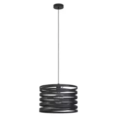   EGLO 99345 CREMELLA, beltéri függeszték, E27 foglalattal, MAX 1X40W teljesítménnyel, fekete / acél lámpatest, IP20, kapcsoló nélkül