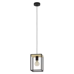   EGLO 99795 LIBERTAD beltéri függeszték, fekete, barna színben, E27 foglalattal, max 1X40W teljesítmény, IP20 védelemmel, 2 év garanciával ( EGLO 99795 )