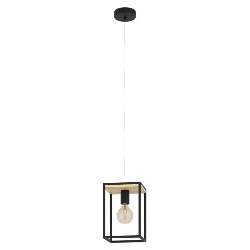 EGLO 99795 LIBERTAD beltéri függeszték, fekete, barna színben, E27 foglalattal, max 1X40W teljesítmény, IP20 védelemmel, 2 év garanciával ( EGLO 99795 )