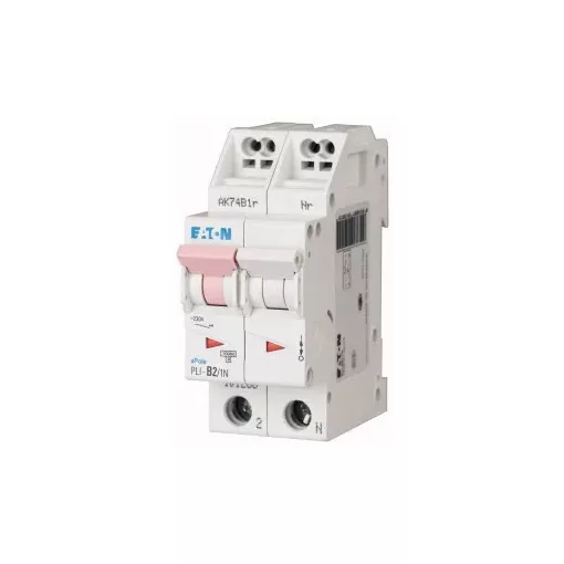 Eaton 101266 PLI-B2/1N Kismegszakító. 1P+N, 2A, B karakterisztika, 10kA