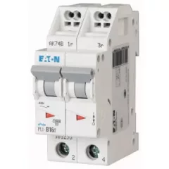   Eaton 101307 PLI-D16/2 Kismegszakító. 2P, 16A, D karakterisztika, 10kA