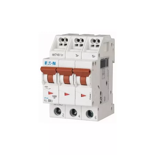 Eaton 101323 PLI-D4/3 Kismegszakító. 3P, 4A, D karakterisztika, 10kA