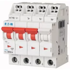   Eaton 101333 PLI-B10/3N Kismegszakító. 3P+N, 10A, B karakterisztika, 10kA