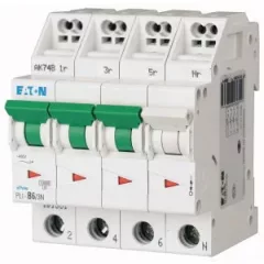   Eaton 101339 PLI-C8/3N Kismegszakító. 3P+N, 8A, C karakterisztika, 10kA