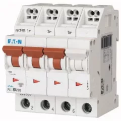   Eaton 101344 PLI-D4/3N Kismegszakító. 3P+N, 4A, D karakterisztika, 10kA