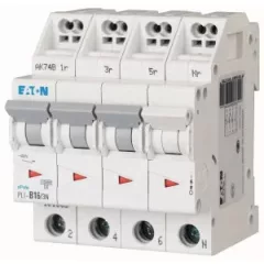   Eaton 101349 PLI-D16/3N Kismegszakító. 3P+N, 16A, D karakterisztika, 10kA