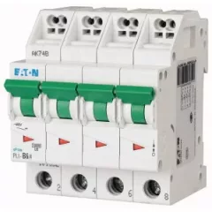   Eaton 101352 PLI-B6/4 Kismegszakító. 4P, 6A, B karakterisztika, 10kA