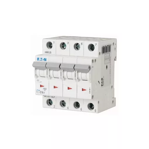 Eaton 107329 PL7-C16/4 Kismegszakító. 4P, 16A, C karakterisztika, 10kA