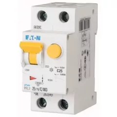   Eaton 165657 PFL7-25/1N/B/03 Áramvédős kismegszakító (Kombi Fi-relé) 1+N, B karakterisztika, 25A, 300mA, 10 kA, AC osztály