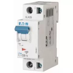   Eaton 262741 PL7-B20/1N Kismegszakító. 1P+N, 20A, B karakterisztika, 10kA