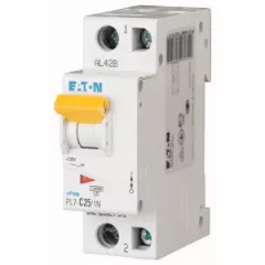   Eaton 262742 PL7-B25/1N Kismegszakító. 1P+N, 25A, B karakterisztika, 10kA