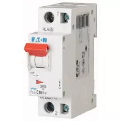   Eaton 262756 PL7-D10/1N Kismegszakító. 1P+N, 10A, D karakterisztika, 10kA