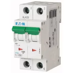   Eaton 262761 PL7-B6/2 Kismegszakító. 2P, 6A, B karakterisztika, 10kA