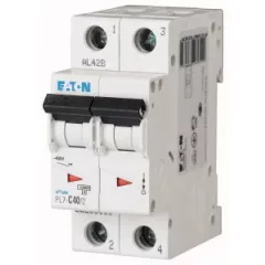   Eaton 262769 PL7-B40/2 Kismegszakító. 2P, 40A, B karakterisztika, 10kA