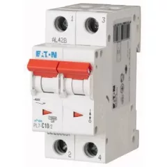   Eaton 263357 PL7-C10/2 Kismegszakító. 2P, 10A, C karakterisztika, 10kA