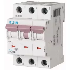   Eaton 263392 PL7-B32/3 Kismegszakító. 3P, 32A, B karakterisztika, 10kA