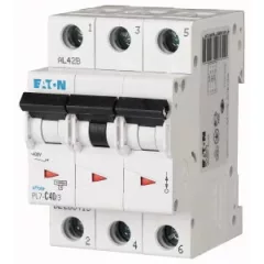   Eaton 263425 PL7-D40/3 Kismegszakító. 3P, 40A, D karakterisztika, 10kA