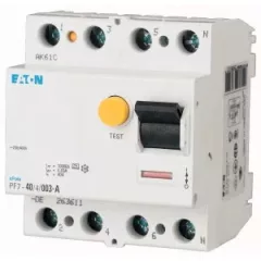   Eaton 263592 PF7-63/4/03 Áram-védőkapcsoló (Fi-relé) AC osztály, 4P, 63A, 300mA