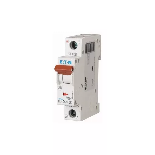 Eaton 264885 PL7-C4/1-DC Kismegszakító. 1P, 4A, C karakterisztika, 10kA