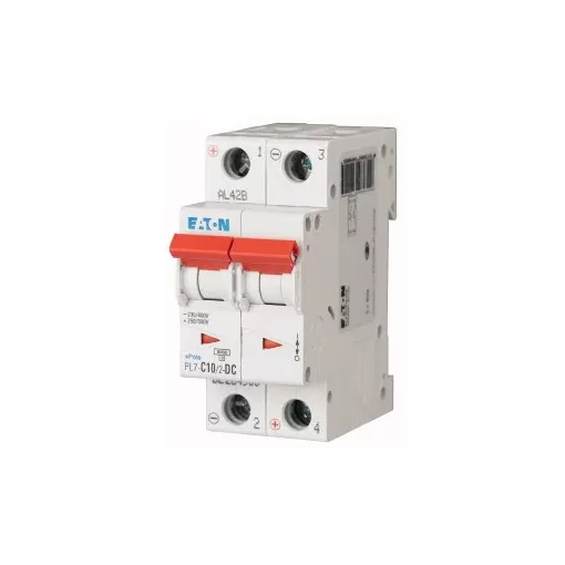 Eaton 264900 PL7-C10/2-DC Kismegszakító. 2P, 10A, C karakterisztika, 10kA