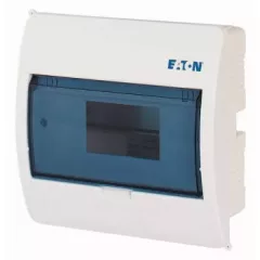   Eaton 280353 BC-U-1/8-ECO, műanyag kiselosztó 8 modul, 1 sor, átlátszó ajtóval IP40 süllyesztett