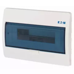   Eaton 280354 BC-U-1/12-ECO, műanyag kiselosztó 12 modul, 1 sor, átlátszó ajtóval IP40 süllyesztett