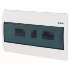   Eaton 280355 BC-U-1/18-ECO, műanyag kiselosztó 18 modul, 1 sor, átlátszó ajtóval IP40 süllyesztett