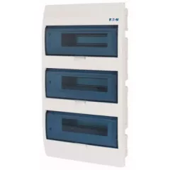   Eaton 284641 BC-U-3/36-ECO, műanyag kiselosztó 36 modul, 3 sor, átlátszó ajtóval IP40 süllyesztett