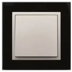   Efapel Logus90 90910 TEG 1-es keret fekete üveg / jég CRYSTAL (Efapel 90910 T EG)