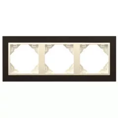   Efapel Logus90 90930 TPG 3-as keret fekete / jég, függőleges és vízszintes elhelyezéssel, ANIMATO (Efapel 90930 T PG)