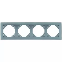   Efapel Logus90 90940 TRS 4-es keret króm / szürke, függőleges és vízszintes elhelyezéssel, METALLO (Efapel 90940 T RS)