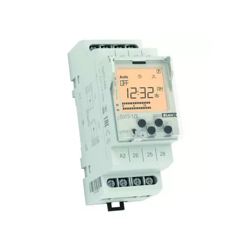 Elko EP SHT-1/2/UNI Digitális 2-csatornás kapcsolóóra napi/heti programozhatósággal, 2x 16 A/AC1 relé kimenet, AC/DC 12 - 240 V (3041)