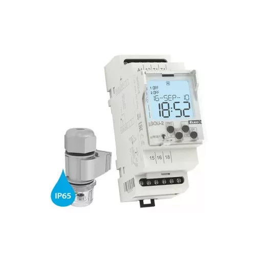ELKO EP SOU-2/230V Alkonykapcsoló digitális kapcsolóórával, érzékelővel (8234)