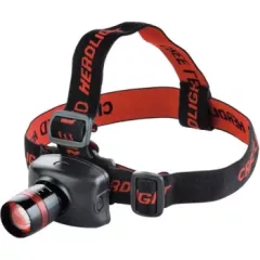   EXTOL LIGHT 43100 LED fejlámpa, 3 W, 120 Lumen, cseppálló; 3 funkció (teljes/fél fényerő, villogás) + zoom, elem nélkül ( 43100 )