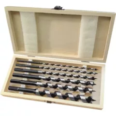   EXTOL PREMIUM 8801290 fafúró klt. 6 db, 6-8-10-12-16-20×260mm, csavaros heggyel, hatszög befogás; fa dobozban ( 8801290 )