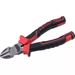   EXTOL PREMIUM 8813196 oldalcsípő fogó, 160mm, duál vörös/fekete TPR nyél, 20% extra erőkifejtés, akasztós szerszámtartó ( 8813196 )