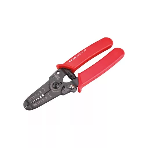 EXTOL PREMIUM 8831120 vezeték csupaszító (blankoló) fogó, HRC 52-55, kábel méretek: 0,6-0,8-1,0-1,3-1,6-2,0-2,6 mm ( 8831120 )